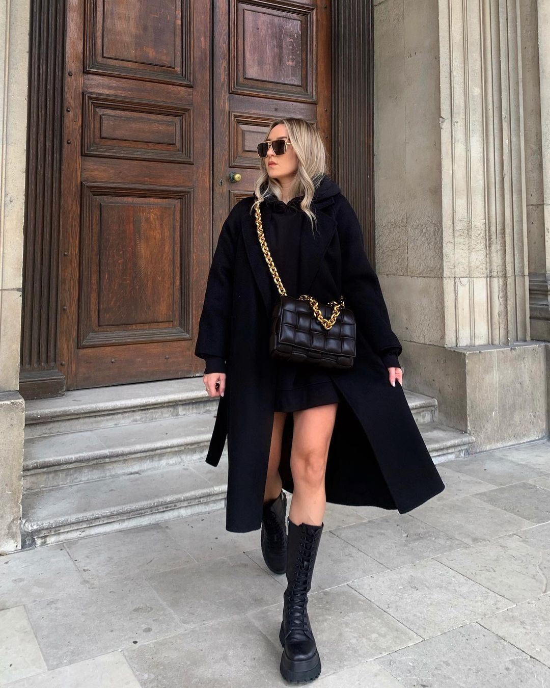 Cashmere Belted Coat Black