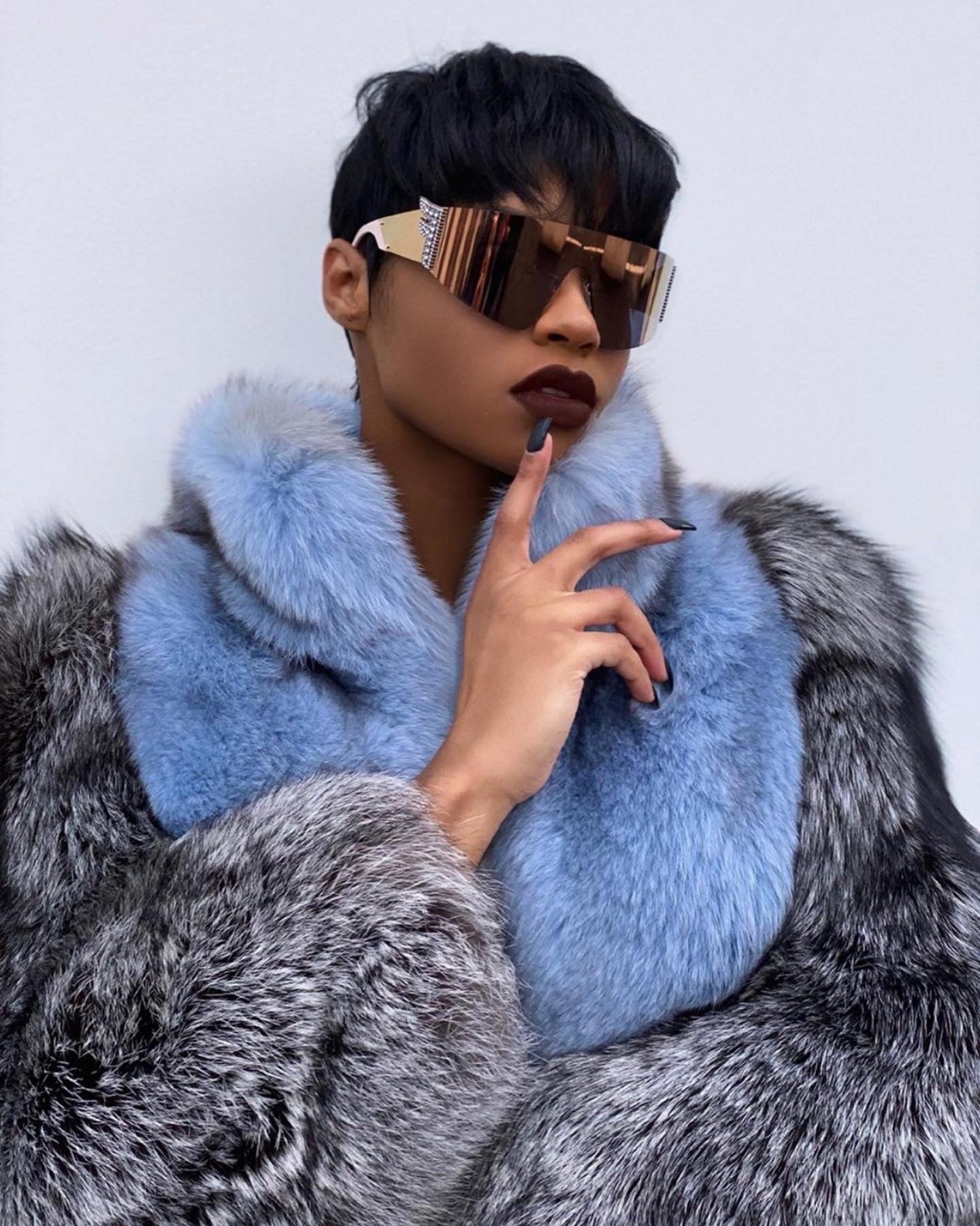 Contrast Sleeve Coat