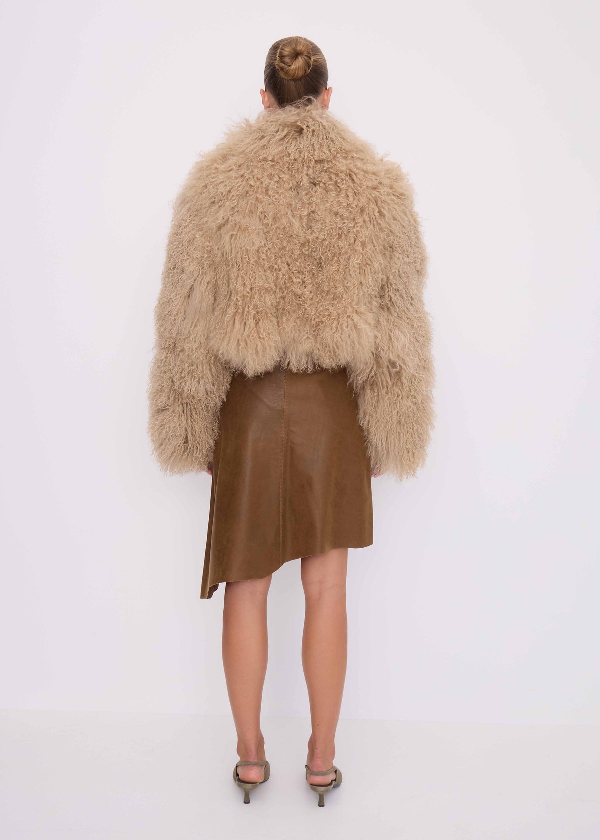 Alba Cropped Mongolian Coat
