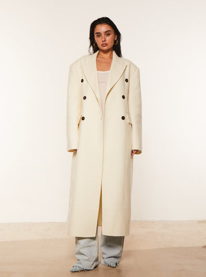 Oversized Padded Shoulder Coat