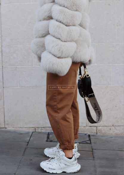 Hooded Slanted Coat