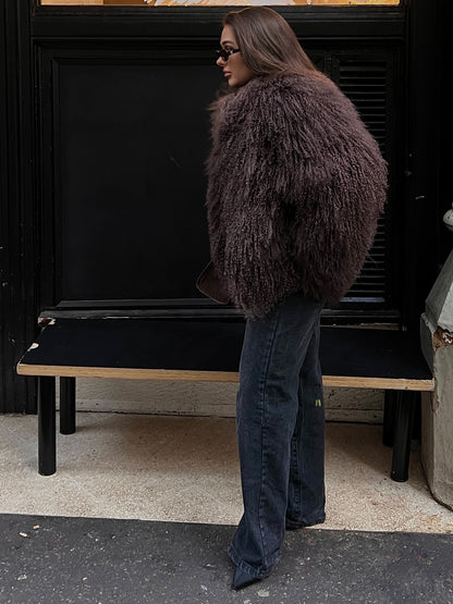 Shearling Lamb Wool Coat