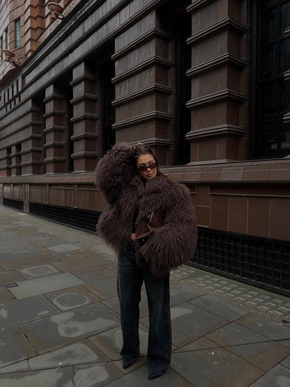 Shearling Lamb Wool Coat
