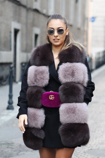 Tonal Fox Fur Vest