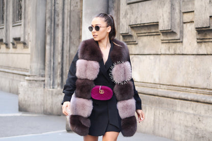 Tonal Fox Fur Vest