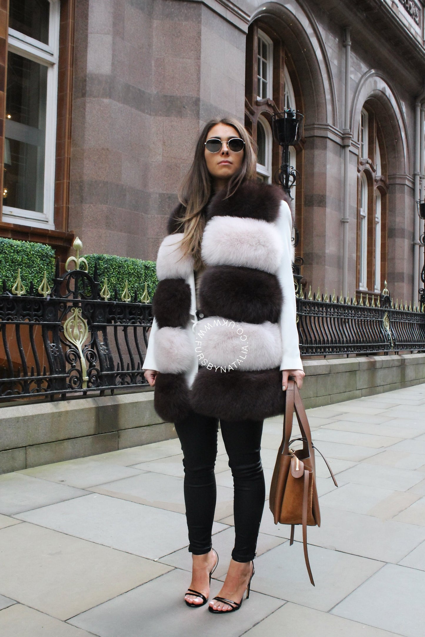 Tonal Fox Fur Vest