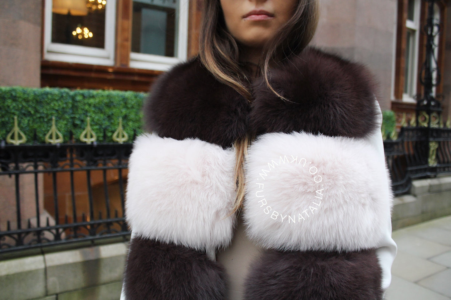 Tonal Fox Fur Vest