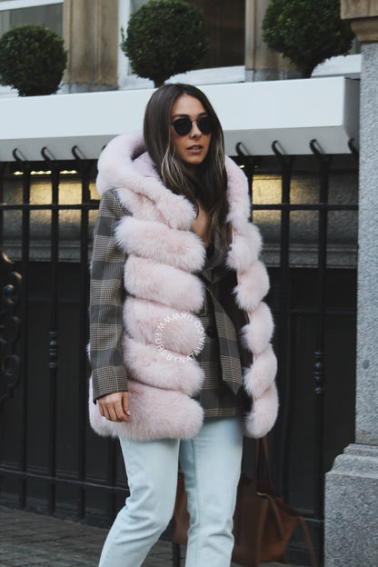 Hooded Fox Fur Vest