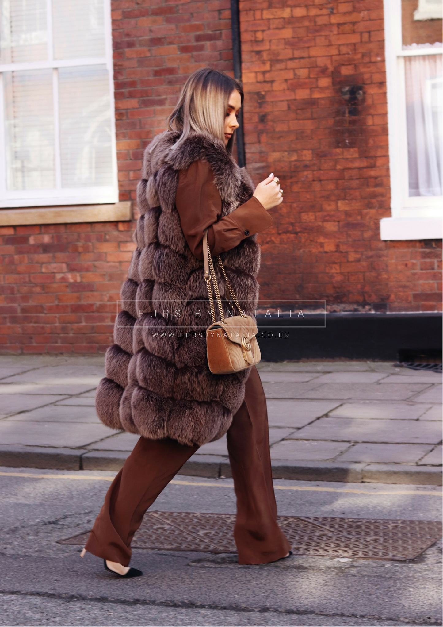 Long Fox Fur Vest