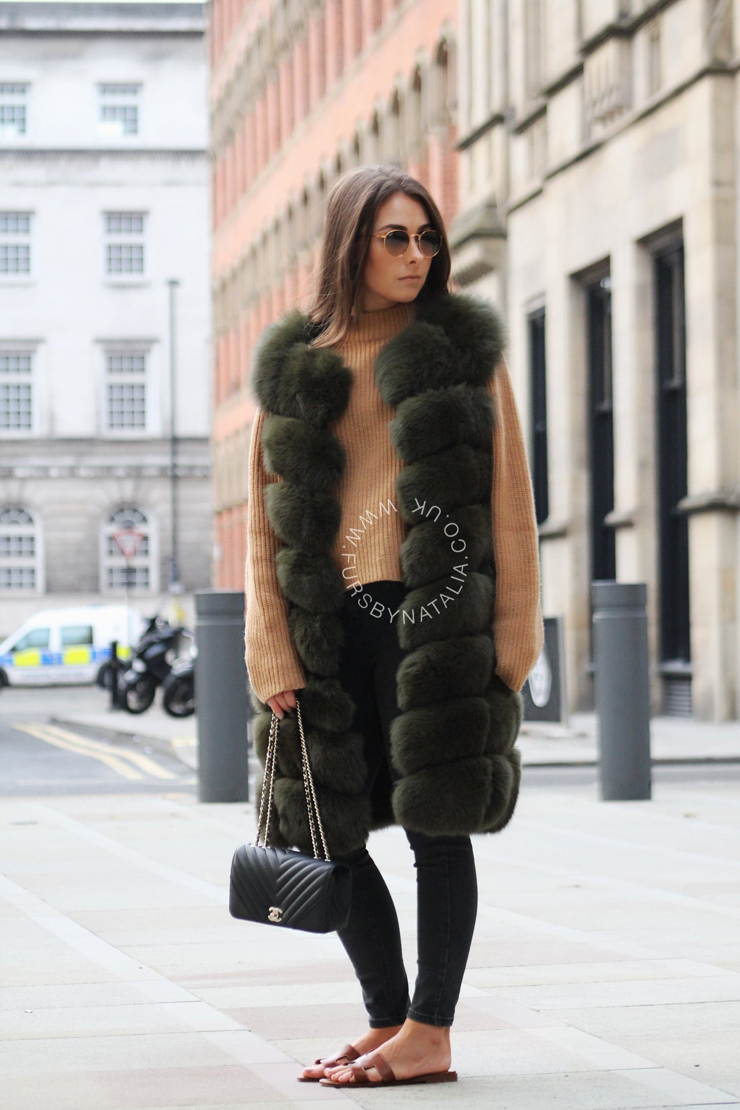 Long Fox Fur Vest