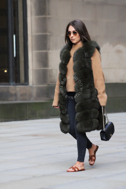 Long Fox Fur Vest