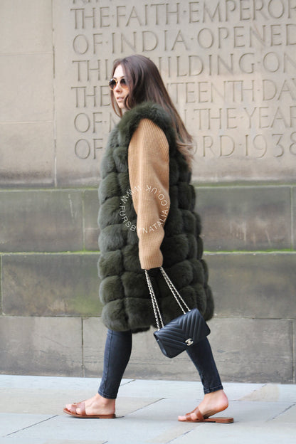 Long Fox Fur Vest