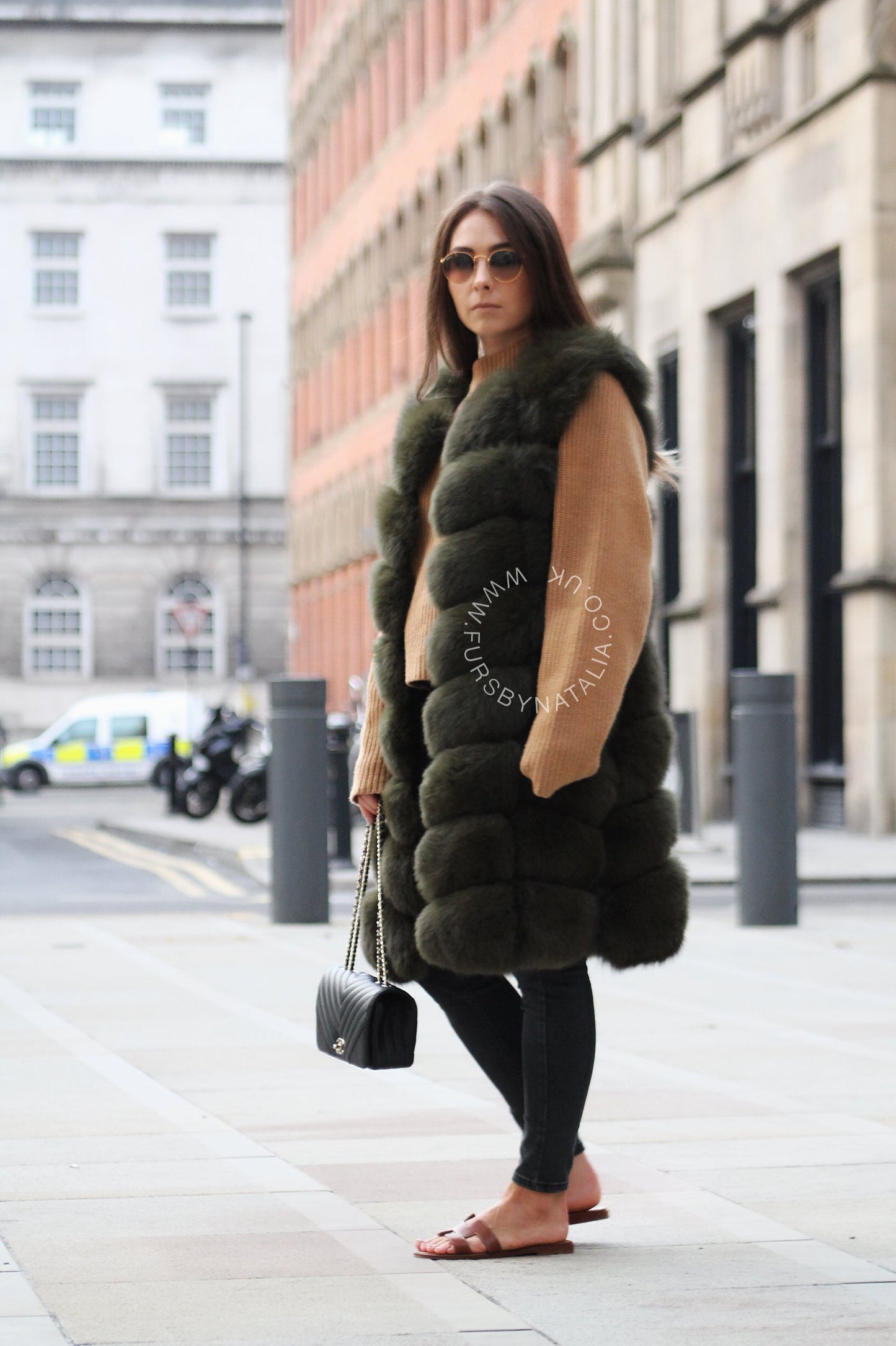 Long Fox Fur Vest