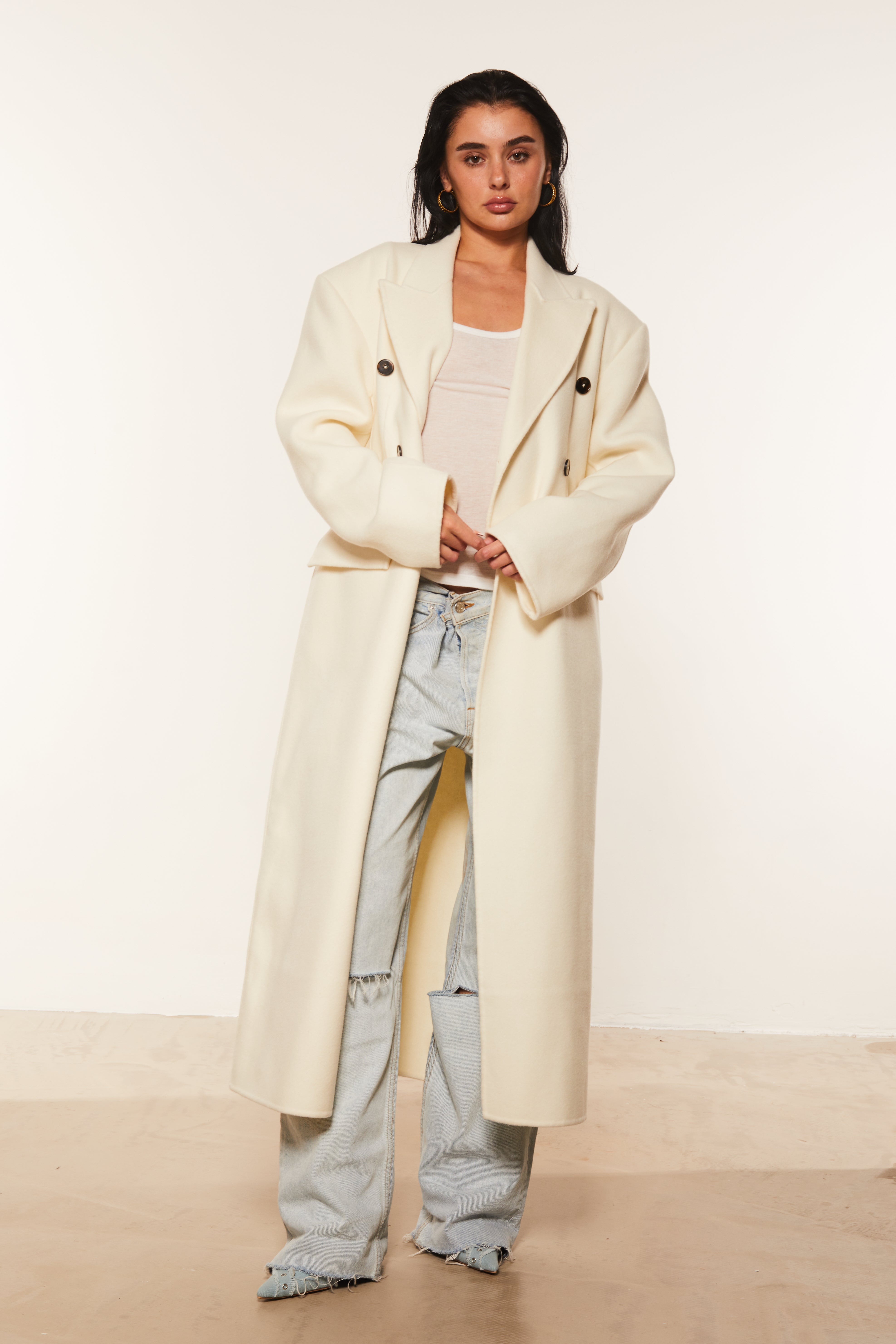 Oversized padded longline outlet coat