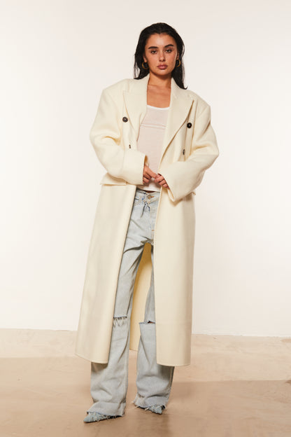 Oversized Padded Shoulder Coat