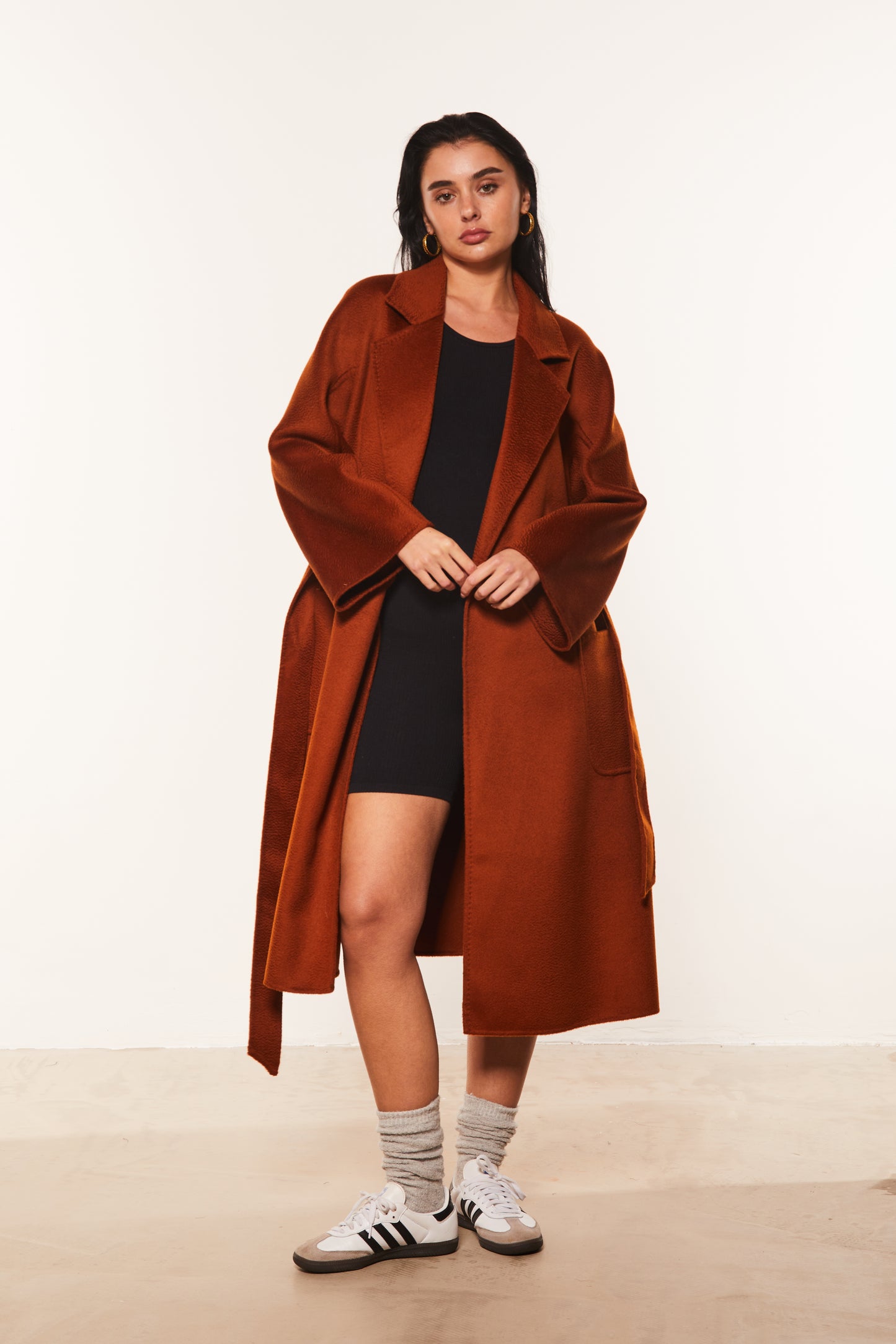 Cashmere Belted Coat Hazelnut