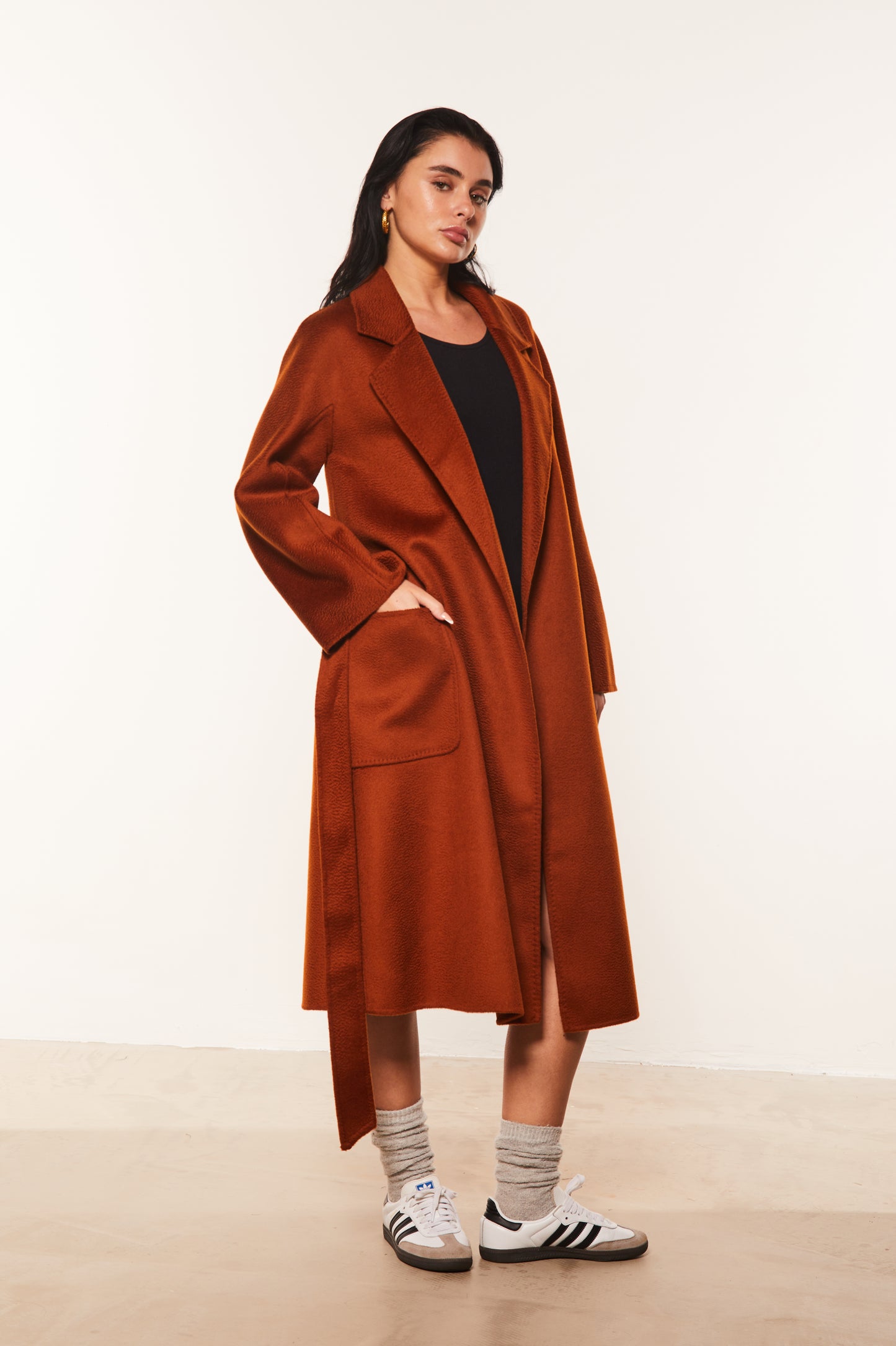 Cashmere Belted Coat Hazelnut