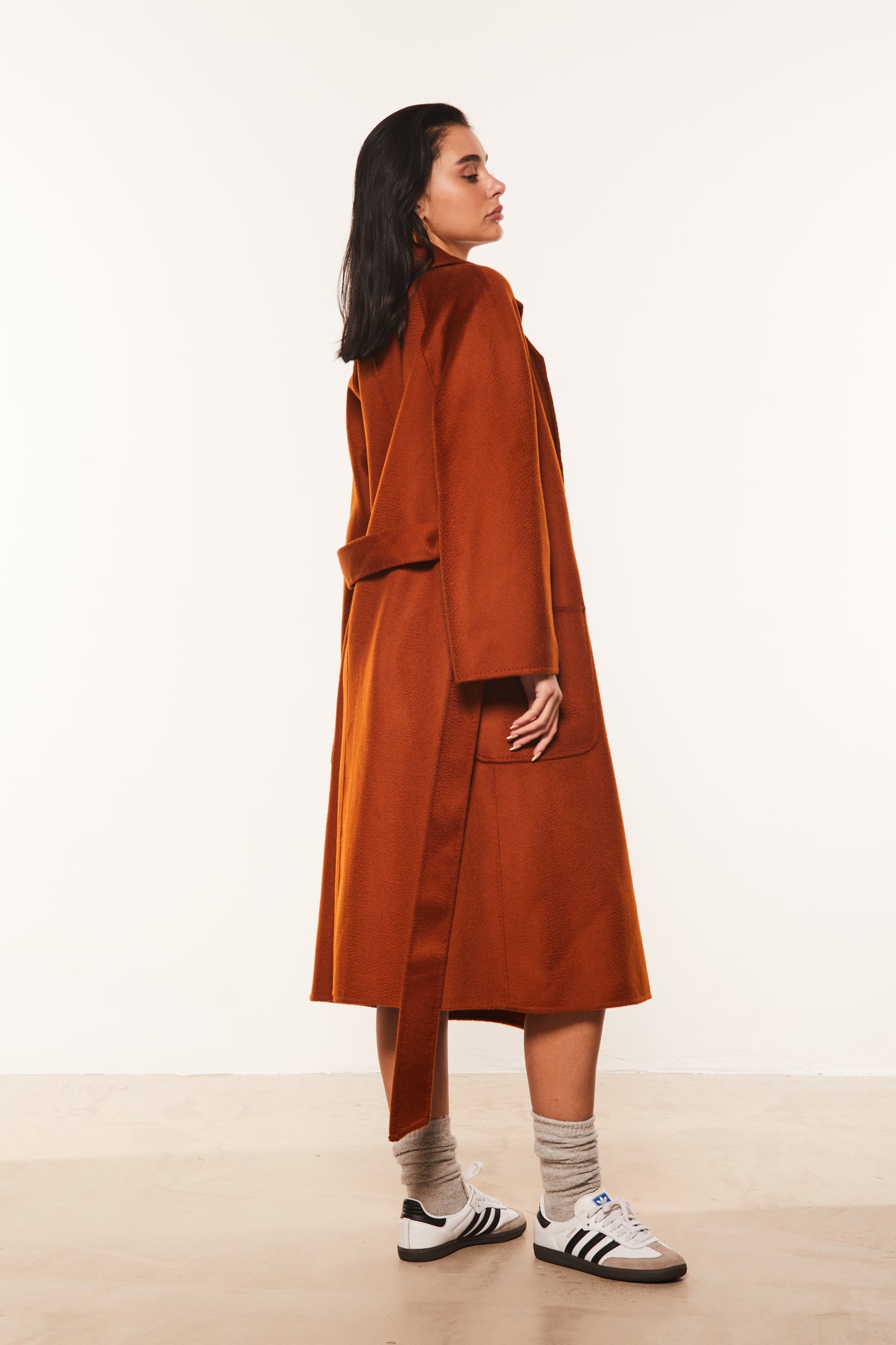 Cashmere Belted Coat Hazelnut