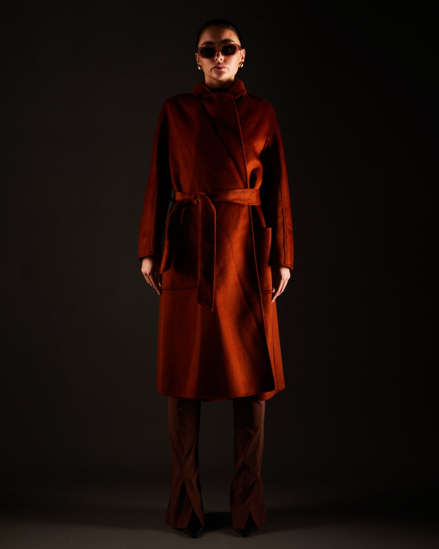 Cashmere Belted Coat Hazelnut