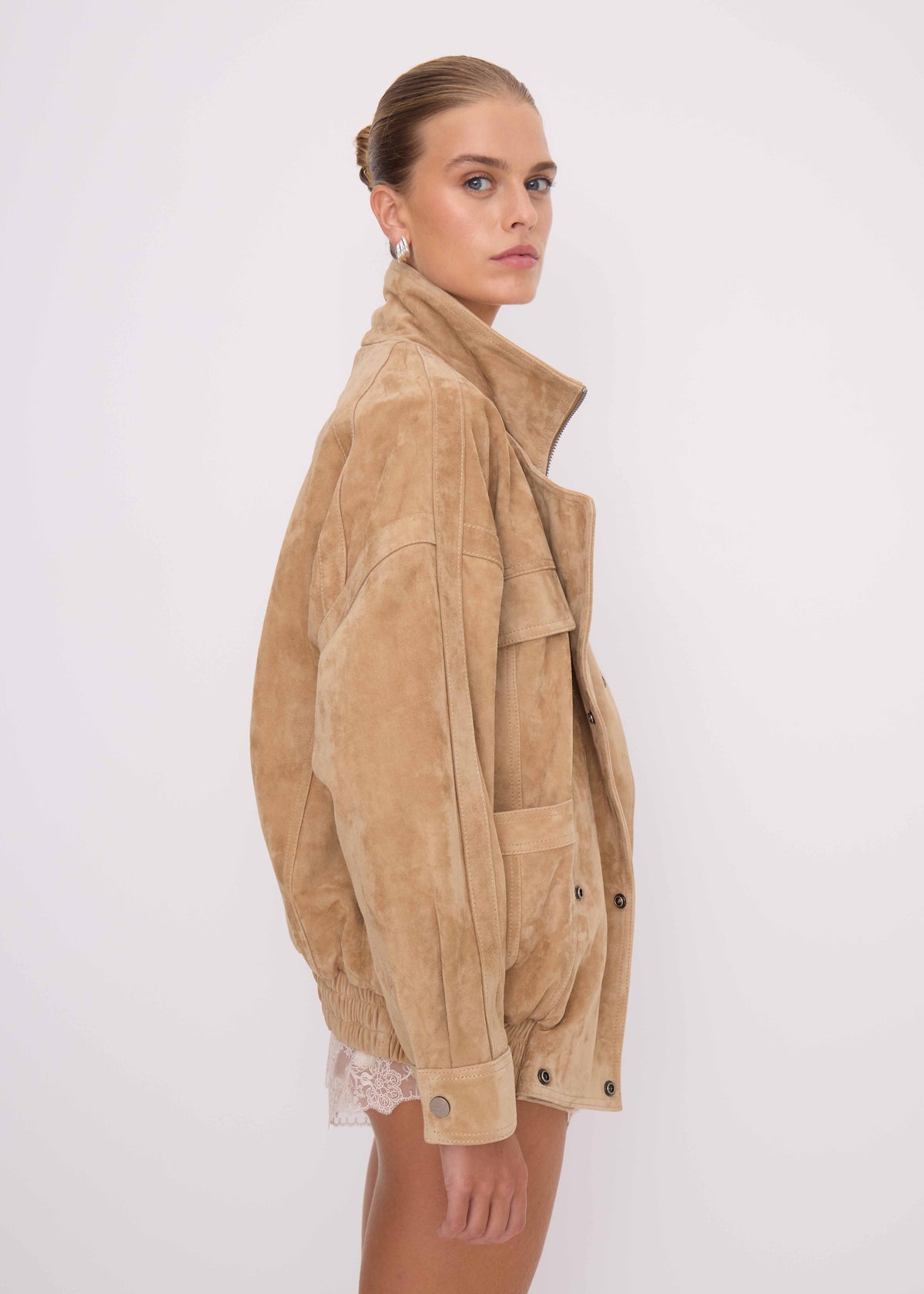Aubrey Suede Stand Jacket