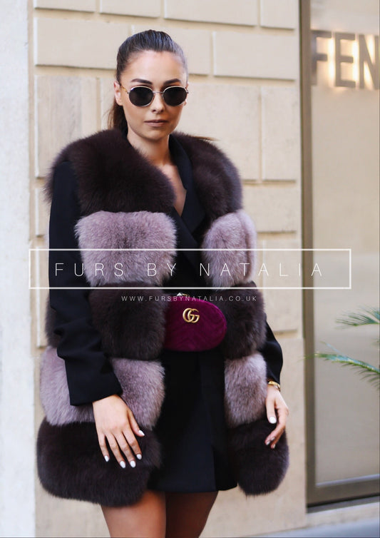 Tonal Fox Fur Vest