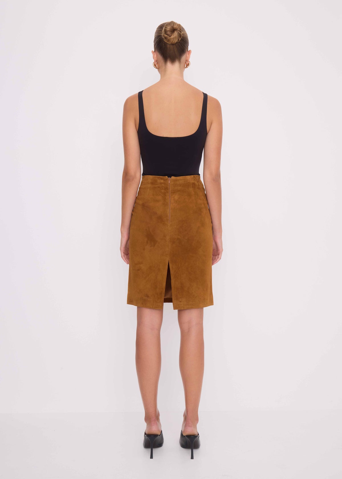 Portman Suede Midi Skirt